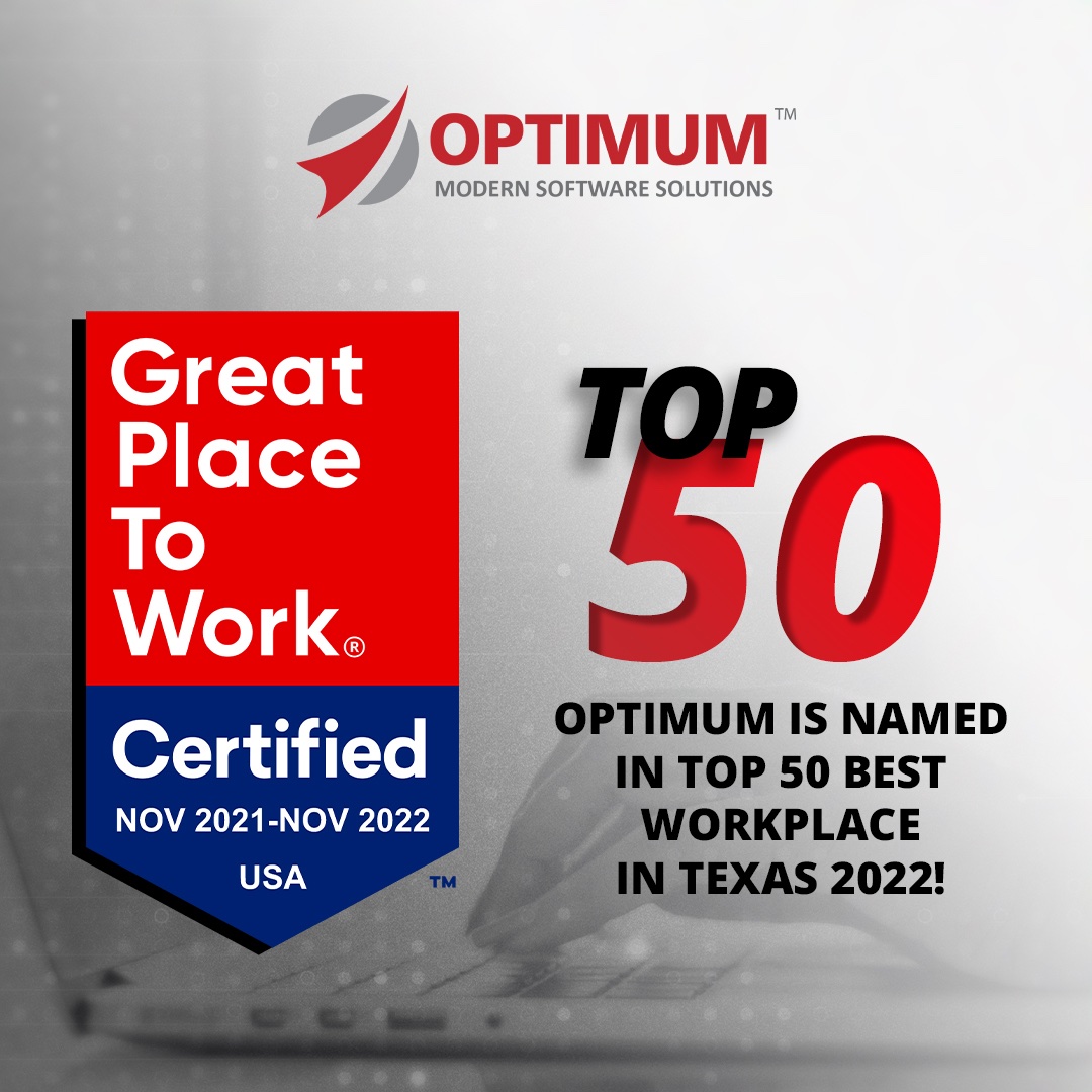 Optimum Great Place to Work Top 50 Texas