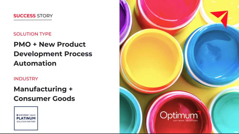 Manufacturing Firm Automates and Manages their PMO and New Product Development Processes with Smartsheet